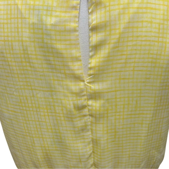 A New Day Yellow Chiffon Asymmetrical Tiered Sleeveless Dress Geometric Print M - Picture 11 of 11